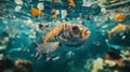 Fish Ingesting Microplastics in Polluted Marine Environment