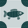 Fish isolated in a frame Royalty Free Stock Photo