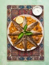 Fish Kabsa - mixed rice dishes that originates in Yemen.