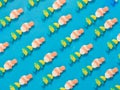 Fish kissing jelly candies pattern