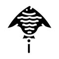 fish from kite glyph icon vector illustration Royalty Free Stock Photo