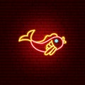 Fish Koi Neon Sign Royalty Free Stock Photo