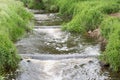 Fish ladder along a barrage in Dutch river Vecht Royalty Free Stock Photo