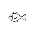 Fish line icon vector design Royalty Free Stock Photo