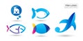Fish Logo collection tempate design Royalty Free Stock Photo
