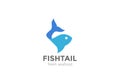 Fish Logo abstract design . Seafood shop sto Royalty Free Stock Photo