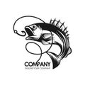 Fish logo design idea for fish merchant or seafood restaurant. Vector symbol.