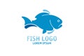 Fish Logo design vector template for sushi and seafood restaurant and shop. Flat vector illustration EPS 10 Royalty Free Stock Photo