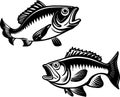 Fish Logo Monochrome Design Style