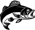 Fish Logo Monochrome Design Style