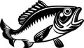 Fish Logo Monochrome Design Style