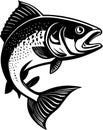 Fish Logo Monochrome Design Style