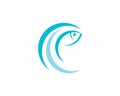 Fish logo template vector icon