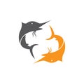 fish logo template icon