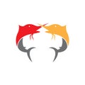 fish logo template icon