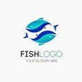 Fish logotype vector Royalty Free Stock Photo