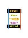 Fish logotype on a white background Royalty Free Stock Photo