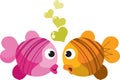 Fish in love Royalty Free Stock Photo