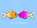 Fish in love Royalty Free Stock Photo