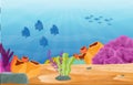 Fish Marine Animals Coral Reef Underwater Sea Ocean Illustration Royalty Free Stock Photo