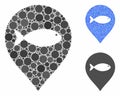 Fish Marker Composition Icon of Spheric Items