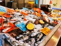 Fish shop window, Oxford Covered market Royalty Free Stock Photo