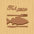 Fish menu restaurant design template