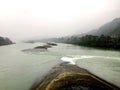 The fish mouth part of Dujiangyan dam in Sichuan, China Royalty Free Stock Photo