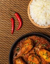 Fish in mustard seeds, Bengali cuisine, Asia traditional assorted dishes.