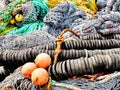 Fish Nets, Floats and Buoys Royalty Free Stock Photo