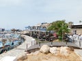 Fish nets in a port of Protaras near Ayia Napa, Cyprus Royalty Free Stock Photo