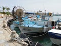 Fish nets in a port of Protaras near Ayia Napa, Cyprus Royalty Free Stock Photo