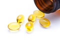 Fish oil capsules Royalty Free Stock Photo