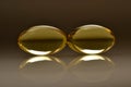 Fish oil capsules Royalty Free Stock Photo