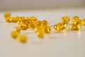 Fish oil capsules dietary supplement