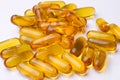 Fish oil health capsules Royalty Free Stock Photo