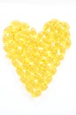 Fish oil heart Royalty Free Stock Photo