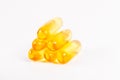 Fish oil isolated on white background Royalty Free Stock Photo