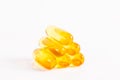 Fish oil isolated on white background Royalty Free Stock Photo