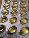 Fish oil, omega 3 capsules Royalty Free Stock Photo