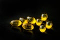 Fish oil omega 3 gel capsules, Royalty Free Stock Photo