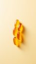 Fish oil omega 3 gel capsules on light background. Selective focus. Royalty Free Stock Photo