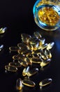 Fish oil omega 3 gel capsules, Royalty Free Stock Photo