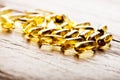 Fish oil omega 3 gel capsules Royalty Free Stock Photo