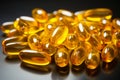 Fish oil omega-3 vitamin pills healthy vital capsules pharmaceutical medicine omega supplement oil nutriment nutrient