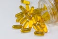 Fish oil pills Royalty Free Stock Photo