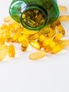 Fish oil pills Royalty Free Stock Photo