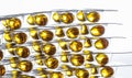 Fish oil pills over Royalty Free Stock Photo