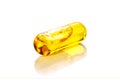 Fish Oil supplement Capsule on white background