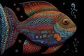 Fish, ornamental graphic fish